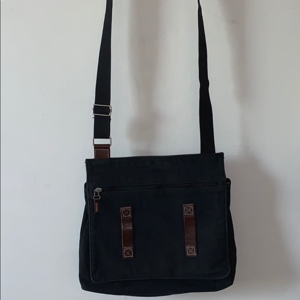 Banana Republic Women’s Grey Canvas Messenger Bag